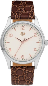 Swedish Designed ‘Rodgers Silver’ Quartz Watch Dark Brown Leather Strap RRP£46 - Picture 1 of 6