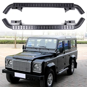 2Pcs Running Board Side Step Pedals Nerf Bar Fits For LR Defender 110 2003-2016 - Picture 1 of 17