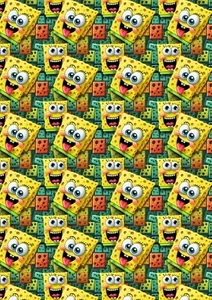 SPONGEBOB SQUAREPANTS Birthday Gift Wrap - Spongebob Quality Wrapping Paper - D4 - Picture 1 of 1