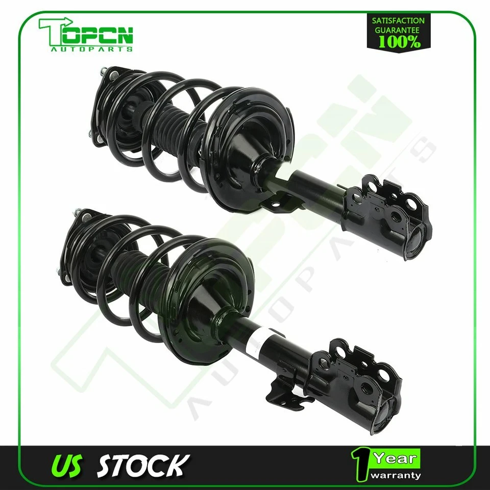 Front Pair Loaded Shock Struts & Coil Spring Set For Toyota Sienna 2011-2014 FWD - Image 1 of 4