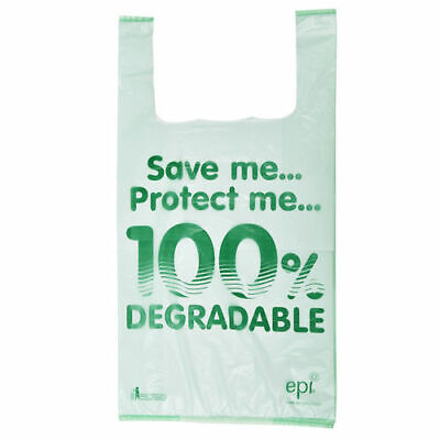 13  X 19  X 23  Jumbo Image 100% Degradable Plastic Carrier Bags - Pack Of 100 • 6.49£