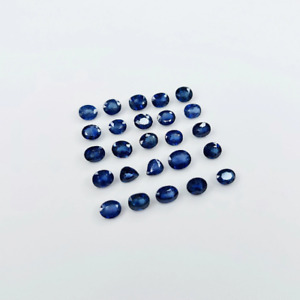 Loose Gemstone Blue Sapphire Natural Faceted Cut Polished Jewelry Making Stone 