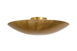 6 Light Elegant Ceiling Flushmount light Pendant Mid Century Modern Raw Brass - Picture 1 of 5