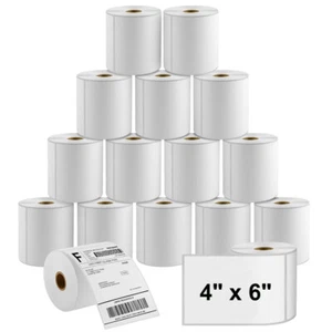 Etiquetas de envío térmico directo de 4"x6" 250/rollo 450/rollo 500/rollo para persiana enrollable Zebra - Imagen 1 de 8