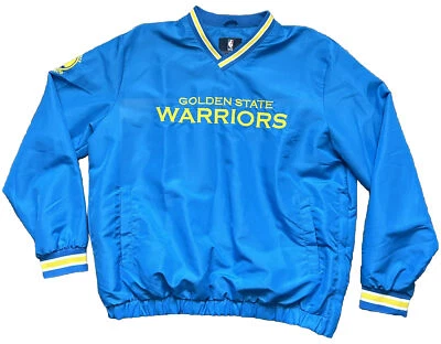 NBA GOLDEN STATE WARRIORS G-III JACKET SWEATER CREWNECK BLUE/YELLOW MENS SIZE L - Image 1 of 4