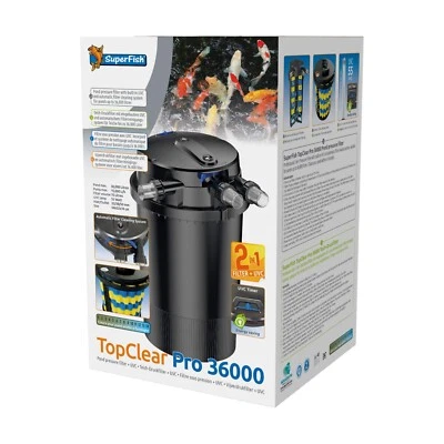 Superfish TopClear PRO 2in1Set 36000 DRUCKFILTER  mit UVC 55 Watt - Bild 1 von 4