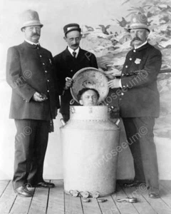 Houdini Sealed In Water Can 1900s 8x10 Reprint Of Old Photo - Picture 1 of 1