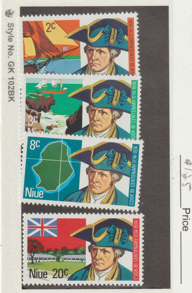 Niue-Scott #163 - 166 MNH FVF Set4 Captain Cook - Image 1 of 1