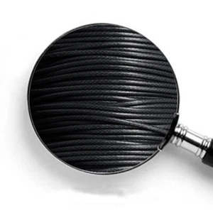 Cuerda de poliéster encerado Ø 2 mm / 5 metros cuerda cordón / negro - Imagen 1 de 1