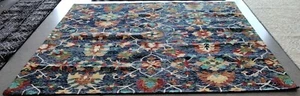 NAVY / RED 9' X 9' SQ Back Stain Rug, Reduced Price 1172757772 APN510N-9SQ - Picture 1 of 4