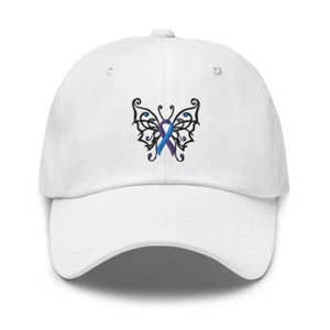 Suicide Awareness Ribbon Hat, Suicide Prevention Butterfly Hat - Picture 1 of 15