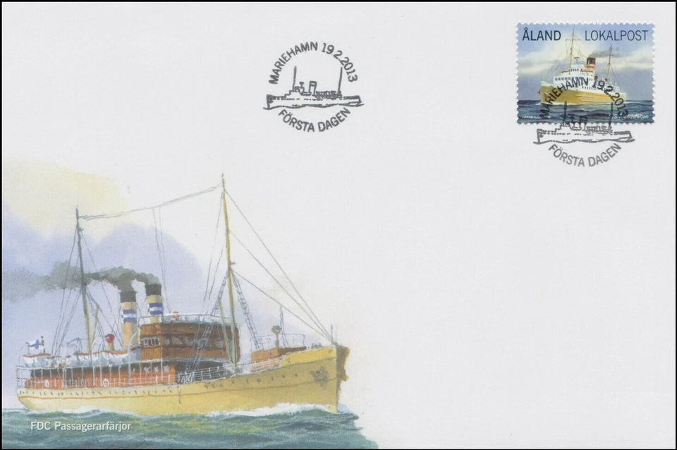 Barco Ferries de Pasajeros S/S Alandsfarjan Aland Finlandia Como Nuevo FDC 2013 Foto 1 de 1