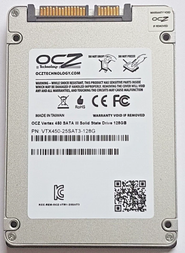 128 GB SATA III OCZ Vertex 450 VTX450-25SAT3-4.5oz SSD 2D-NAND MLC 2.5 Hard Disk - Image 1 of 1