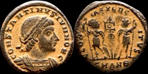 Konstantin II. Antike römische Reichsmünze. 317-340 n. Chr. Æ 15 mm. 1,80 gr. #1160 - Bild 1 von 1