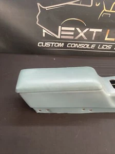 1971-81 CAMARO CONSOLE LID BLUE, REAL LEATHER CUSTOM MADE (Lid Only) - Imagen 1 de 4