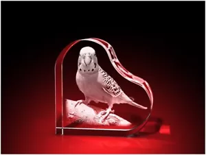 2D Glas Gravur Herz Foto Bild Laser Kristallglas Personalisiert Deko Geschenk - Bild 1 von 4