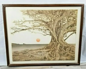 Michael Arth 1976 Litho "Tropical Fig Tree" Framed - Picture 1 of 12