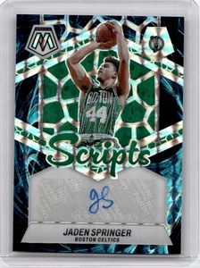 2023-24 Panini Mosaic Scripts Jaden Springer #MS-SPR Genesis Prizm Celtics SP - Picture 1 of 2