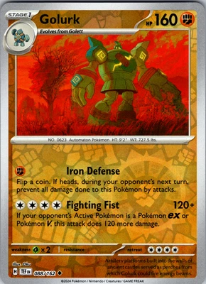 Golurk Reverse Holo 088/162 SV05: Temporal Forces Uncommon - NM - Image 1 of 2