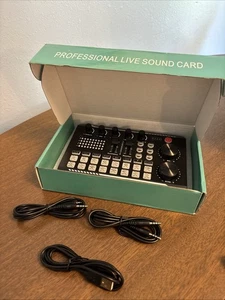 Tarjeta de sonido en vivo con efectos mezcladores DJ y cambiador de voz, grado profesional Live S - Imagen 1 de 7