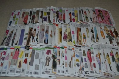 85 uncut sewing patterns, large mixed lot, women men child clothes, crafts - Image 1 of 4