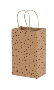 SSWBasics Small - Modern Dot Paper Shopping Bags - Case of 100 - Picture 1 of 1