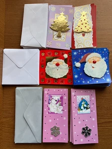 bundle job lot of 23 x 3d decoupage christmas cards with envelopes 6 designs - Picture 1 of 1