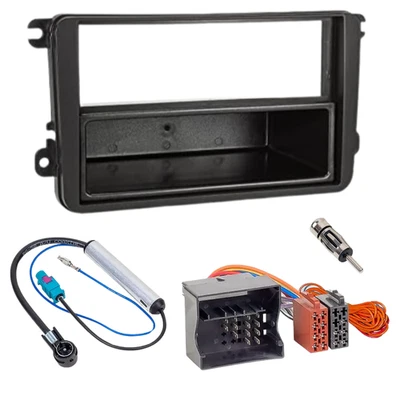 AUDIOPROJECT ® Auto Radio Blende Einbau Rahmen SET Radio Adapter für VW Golf 5 6 Skoda SEAT