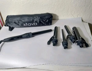 Xtava 5-in-1 Professional Curling Iron Hair Curler Wand Set & Case - Picture 1 of 5