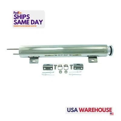 Specialty 9974, un radiador de tanque de desbordamiento de acero inoxidable pulido 2 pulgadas X 15 pulgadas con Ha Foto 1 de 4