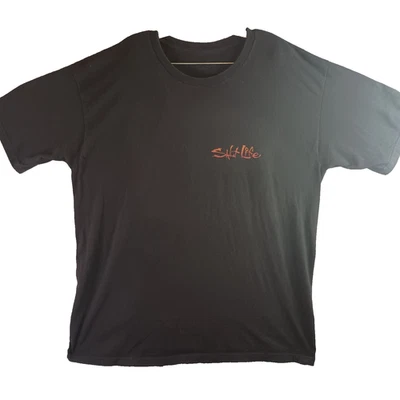 Salt Life Live the Salt Life Black T Shirt XL Short Sleeve Tee — 第 1/4 张图片