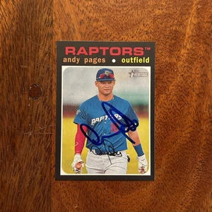 Andy Pages Autographed 2020 Topps Heritage Minor League Signed Card #182 - Picture 1 of 2