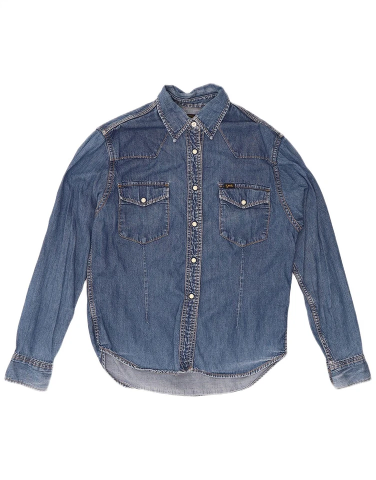 Camisa vaquera LEE para mujer Reino Unido 16 grande azul algodón LP01 Foto 1 de 3