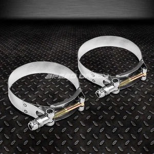 2 X 3.25" STAINLESS ZINC COATED TURBO INTAKE INTERCOOLER SILICONE T-BOLT CLAMPS - Imagen 1 de 1