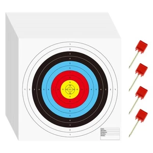 Morrell FITA Compound Bullseye Paper Face Shooting Targets, 17x17-in., 100 Count - Picture 1 of 5