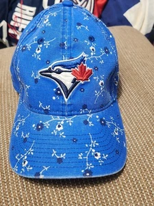 Women's Hat Toronto Blue Jays New Era Navy Floral Bloom 9TWENTY Adjustable MLB - Picture 1 of 2