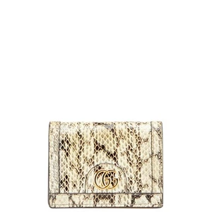 GUCCI Ophidia GG Python Bifold Wallet Compact Wallet 523155 White Leather DDU - Bild 1 von 13