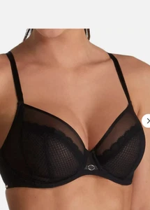 Chantelle 2231 New Women's Black Parisian Allure Unlined Plunge Bra Size 30G - Picture 1 of 8