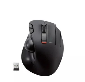 ELECOM EX-G Trackball Mouse, 2.4GHz USB Wireless, Ergonomic Design C1 - Picture 1 of 4