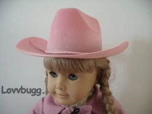Pink Velvet y Cowboy Cowgirl Hat for American Girl Doll Clothes FREESHIP ADD-ONS - Picture 1 of 14