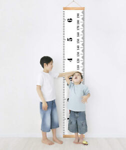 2m Wooden Height Ruler Growth Chart Wall Hanging Decal Sticker Kids Family Gift