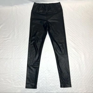 7 For All Mankind Faux Leather Leggings Black S - Picture 1 of 7