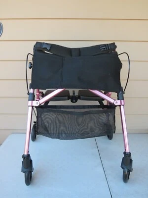 Stander Micro EZ Fold-N-Go Rollator, Regal Rose 4330-RR for Petite Users - Image 1 of 4
