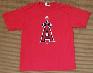 ANAHEIM ANGELS YOUTH LARGE T SHIRT ADIDAS EX+ CONDITION MLB KIDS BASEBALL - Picture 1 of 5