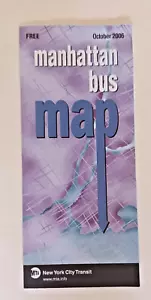 2006 Oct MANHATTAN Bus Map New York City NYC Transit Authority MTA Routes - Picture 1 of 1