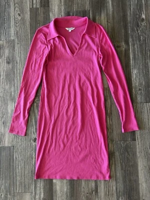 Vestido Steve Madden para mujer talla grande rosa cuello en V elástico manga larga Foto 1 de 4