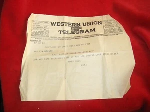 1925 Western Union Telegram San Francisco Arrival - Picture 1 of 12