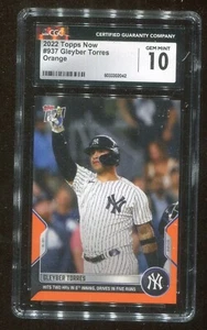 Gleyber Torres 2022 Topps Now #937 Orange 5/5 Graded 10 Gem Mint by CGC - Picture 1 of 2