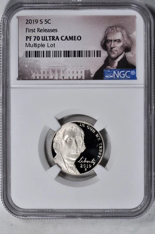 2019-S 5C First Releases Jefferson Nickel NGC PR70DCAM K14414 Cover