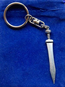 Schlüsselanhänger römischer Gladius Gladiator Kurzschwert Silber Zinn GRATIS ETUI - Bild 1 von 2